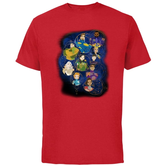 Marvel Eternals Team of Immortal Beings Group - Short Sleeve Cotton T-Shirt for Adults - Customized-Red