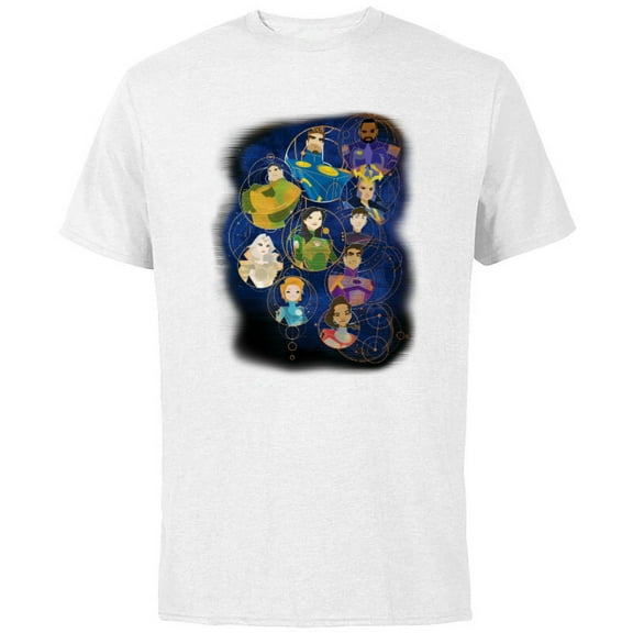 Marvel Eternals Team of Immortal Beings Group - Short Sleeve Cotton T-Shirt for Adults - Customized-White