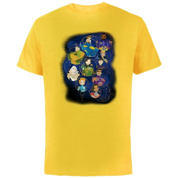 Marvel Eternals Team of Immortal Beings Group - Short Sleeve Cotton T-Shirt for Adults - Customized-Yellow