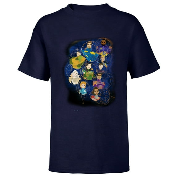 Marvel Eternals Team of Immortal Beings Group - Short Sleeve T-Shirt for Kids – Customized-Navy