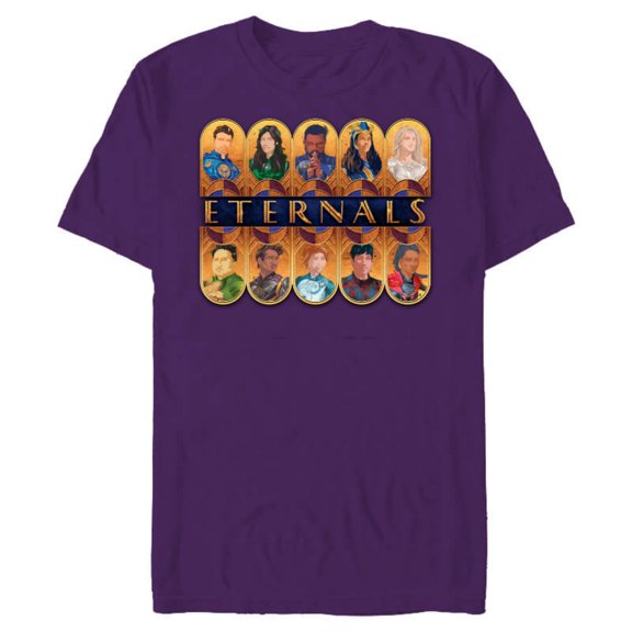 Marvel Eternals Team of Immortal Beings - Short Sleeve Blended T-Shirt for Adults – Customized-Purple