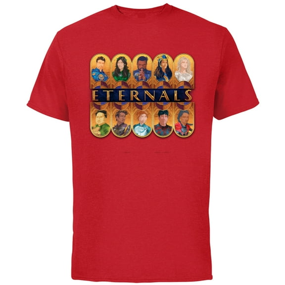 Marvel Eternals Team of Immortal Beings - Short Sleeve Cotton T-Shirt for Adults - Customized-Red