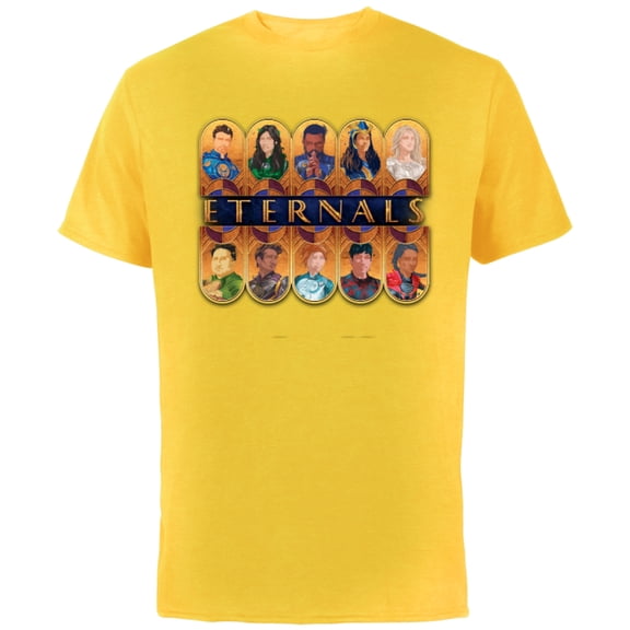 Marvel Eternals Team of Immortal Beings - Short Sleeve Cotton T-Shirt for Adults - Customized-Yellow