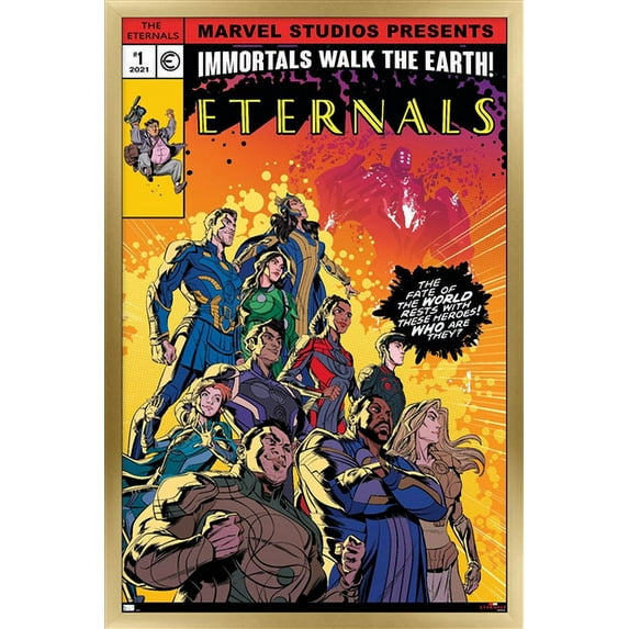Marvel Eternals - The Eternals Wall Poster, 22.375" x 34", Framed