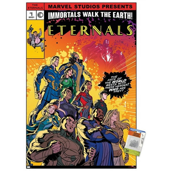 Marvel Eternals - The Eternals Wall Poster with Pushpins, 22.375" x 34"
