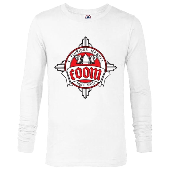 Marvel FOOM Fan Club Logo Nuff Said Retro Vintage Style - Long Sleeve T-Shirt for Men - Customized-White
