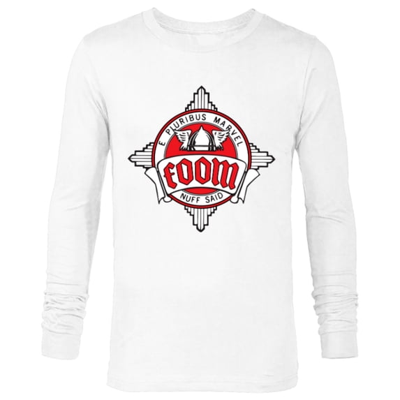 Marvel FOOM Fan Club Logo Nuff Said Retro Vintage Style - Long Sleeve T-Shirt for Men - Customized-White