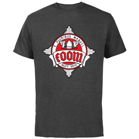 Marvel FOOM Fan Club Logo Nuff Said Retro Vintage Style - Short Sleeve Cotton T-Shirt for Adults - Customized-Charcoal