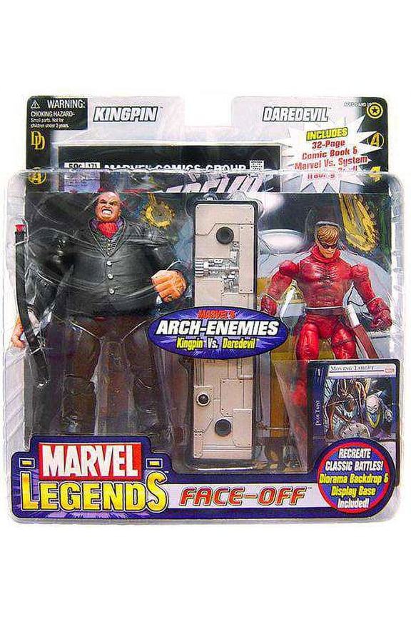 Marvel Face Off Series 1 Kingpin vs. Daredevil Action Figure 2-Pack (Unmasked Variant)