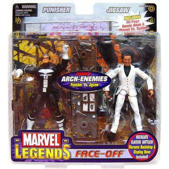 Marvel Face Off Series 2 Punisher vs. Jigsaw Action Figure 2-Pack [Thin Skull Variant]