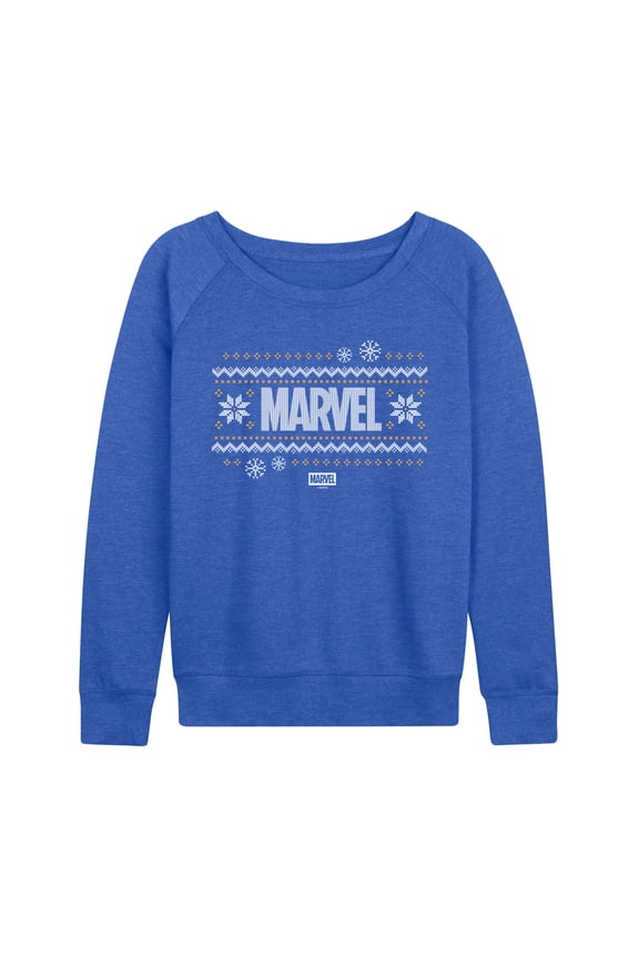 - Fairisle Sweater - Women's French Terry Long Sleeve Pullover