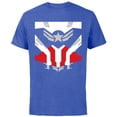thumbnail image 1 of Marvel Falcon Captain America Uniform - Short Sleeve Cotton T-Shirt for Adults - Customized-Royal Heather, 1 of 5