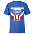 thumbnail image 1 of Marvel Falcon Captain America Uniform - Short Sleeve T-Shirt for Kids - Customized-Royal, 1 of 5