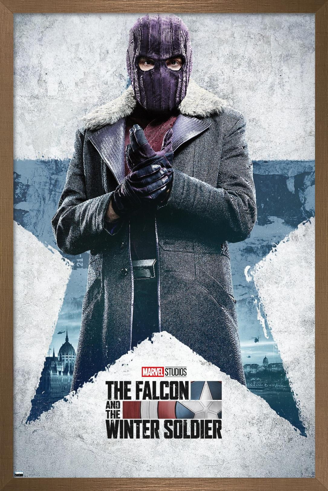 Marvel Falcon and Winter Soldier - Baron Zemo One Sheet Wall Poster, 14.725" x 22.375", Framed