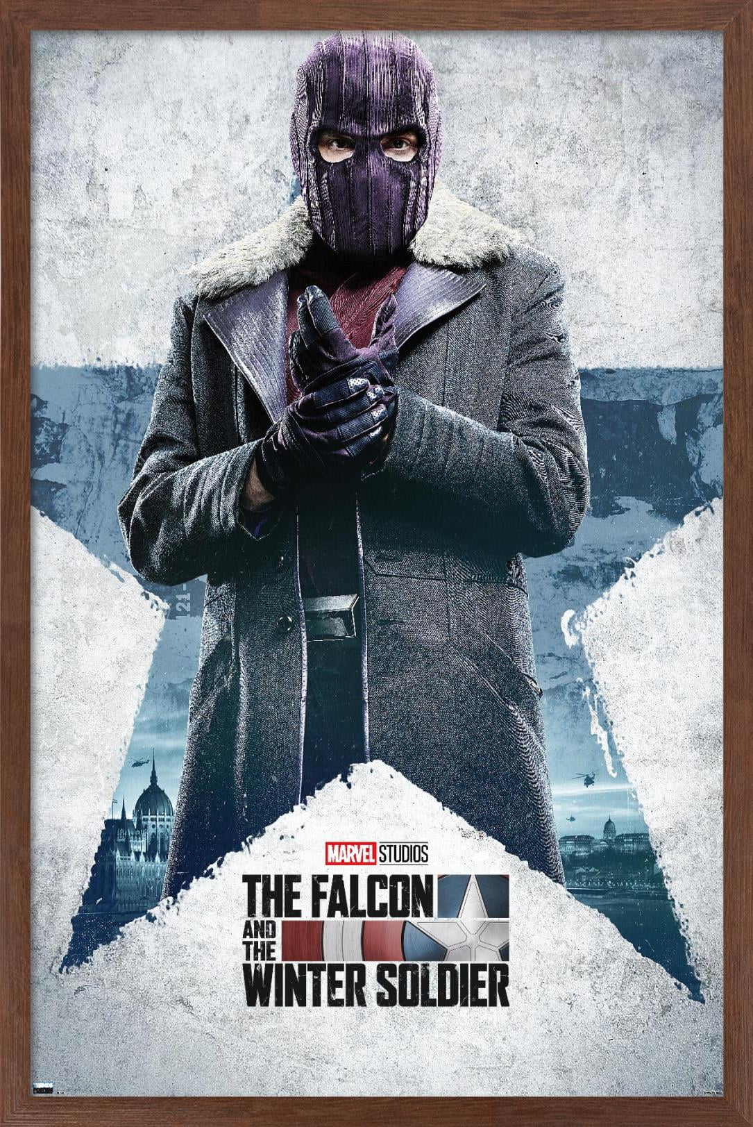 Marvel Falcon and Winter Soldier - Baron Zemo One Sheet Wall Poster, 14.725" x 22.375", Framed