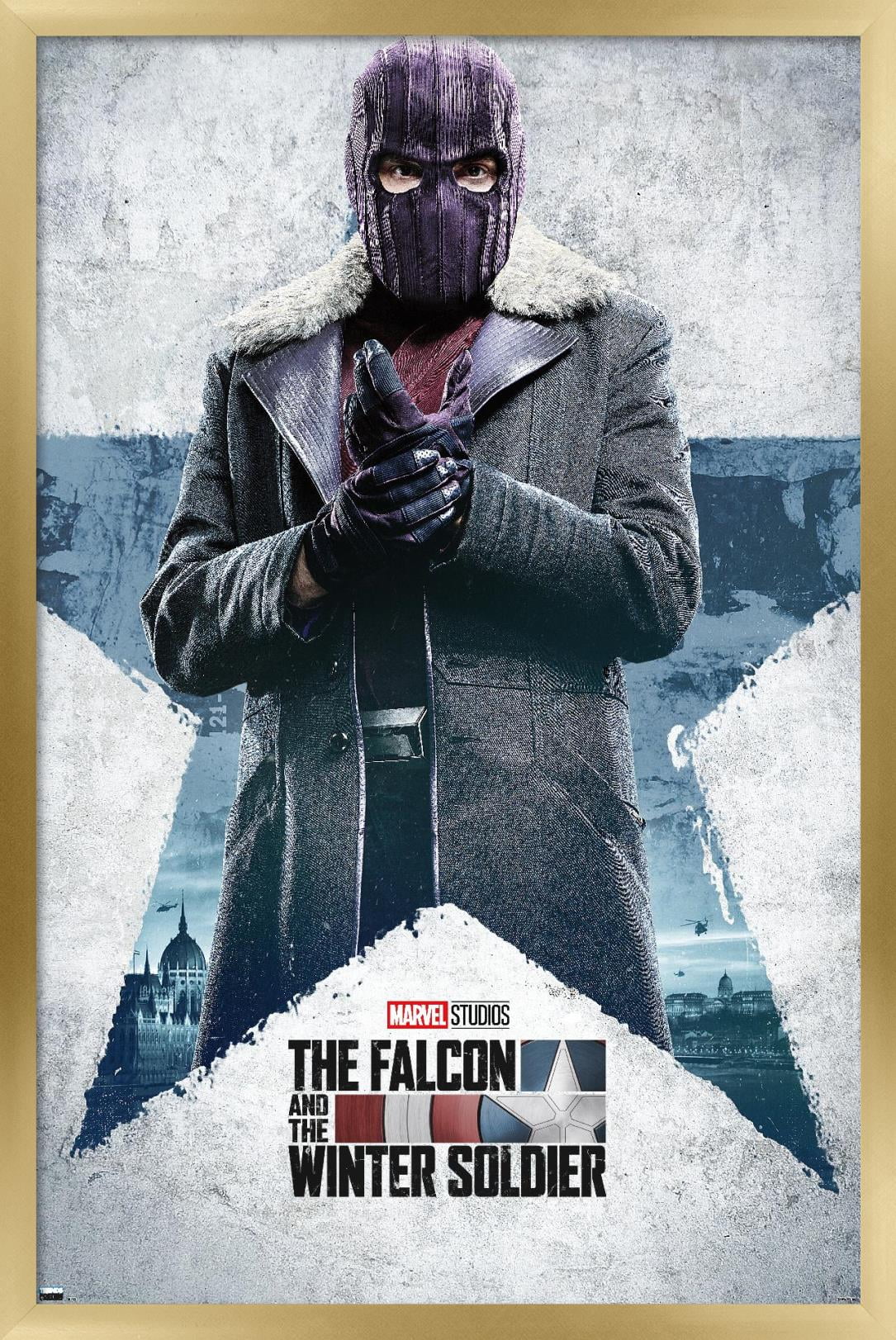 Marvel Falcon and Winter Soldier - Baron Zemo One Sheet Wall Poster, 14.725" x 22.375", Framed