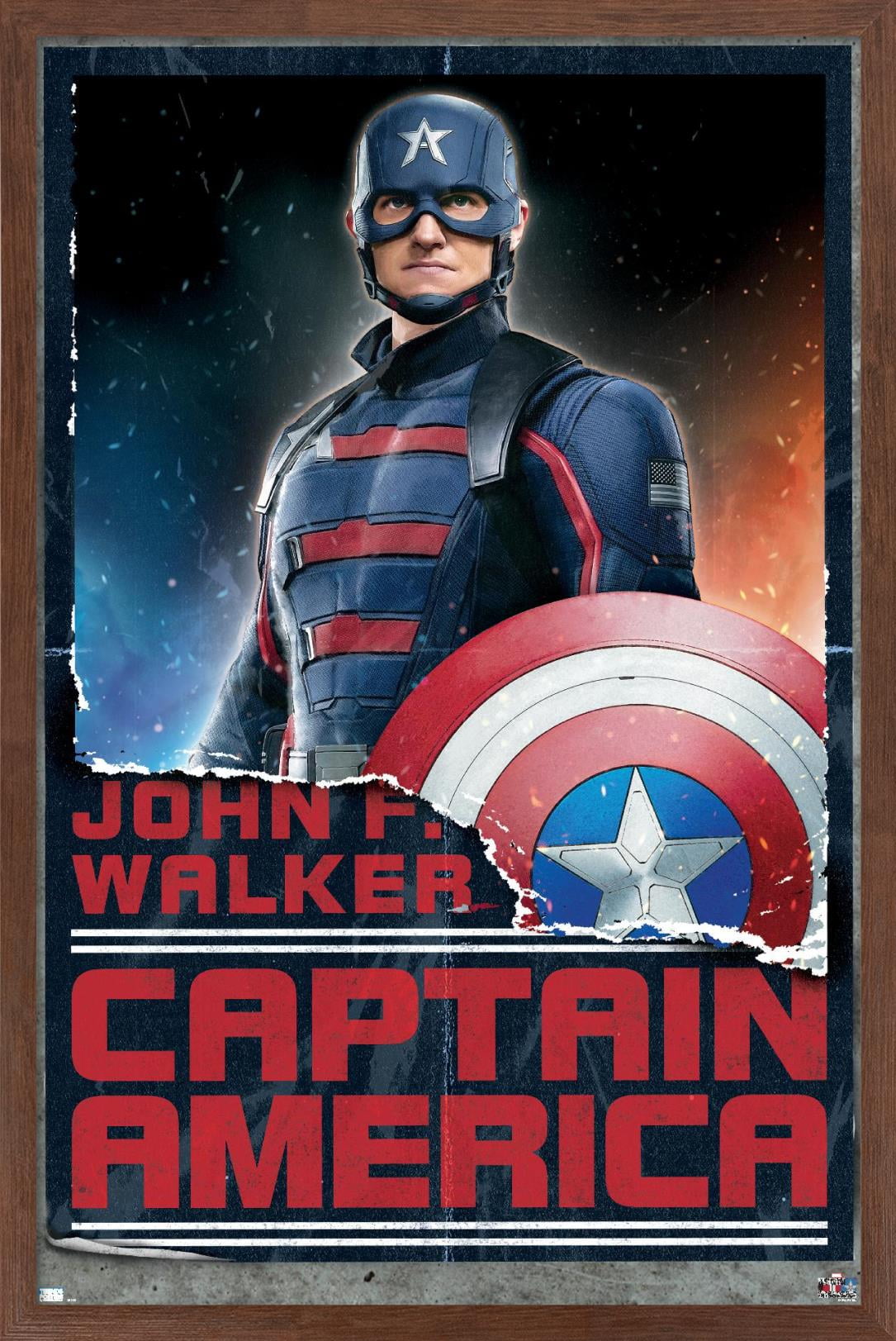 Marvel Falcon and Winter Soldier - John F. Walker Wall Poster, 22.375" x 34", Framed