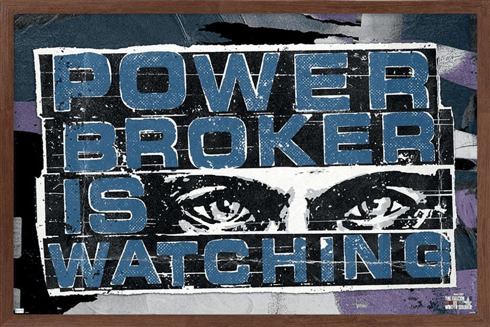 Marvel Falcon and Winter Soldier - Power Broker Watching 1 Wall Poster, 14.725" x 22.375", Framed