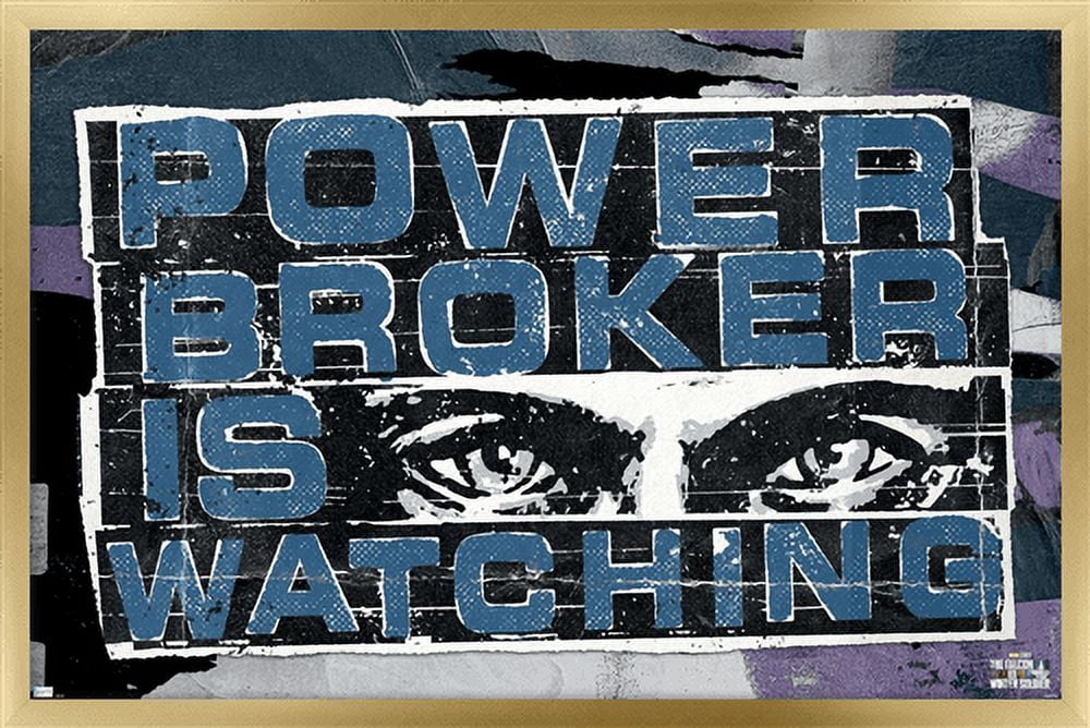 Marvel Falcon and Winter Soldier - Power Broker Watching 1 Wall Poster, 22.375" x 34", Framed