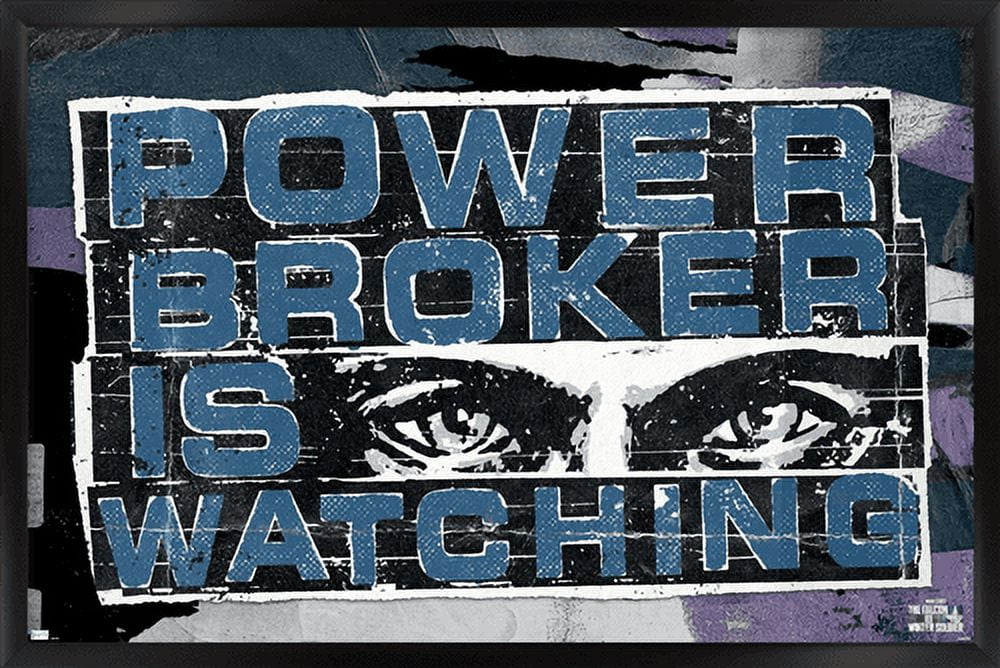 Marvel Falcon and Winter Soldier - Power Broker Watching 1 Wall Poster, 22.375" x 34", Framed