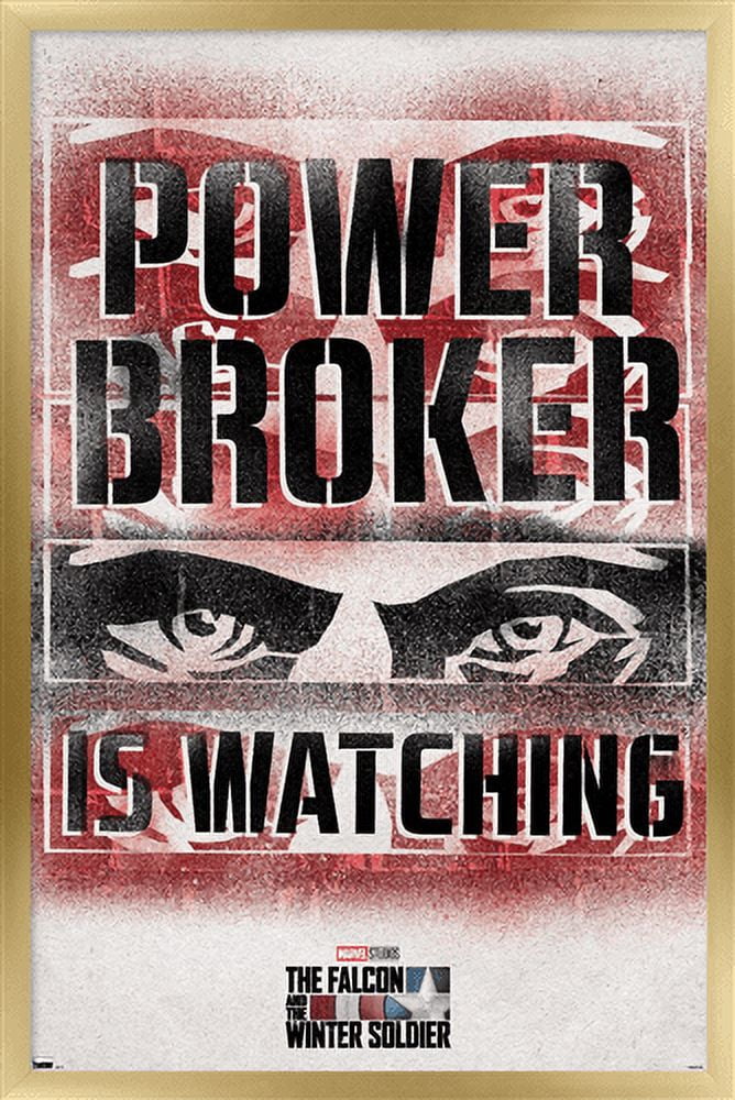 Marvel Falcon and Winter Soldier - Power Broker Watching 2 Wall Poster, 14.725" x 22.375", Framed