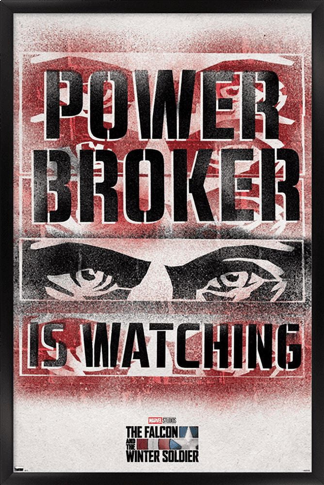 Marvel Falcon and Winter Soldier - Power Broker Watching 2 Wall Poster, 22.375" x 34", Framed