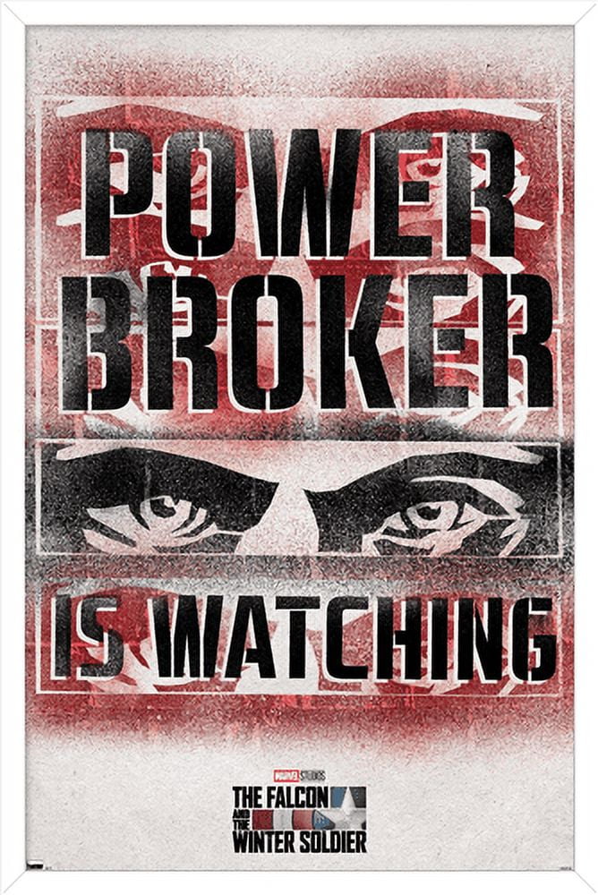 Marvel Falcon and Winter Soldier - Power Broker Watching 2 Wall Poster, 22.375" x 34", Framed