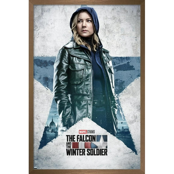 Marvel Falcon and Winter Soldier - Sharon Carter One Sheet Wall Poster, 22.375" x 34", Framed