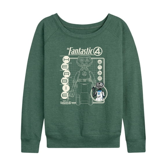 Marvel - Fantastic 4 Fantastic 4 Herbie Blueprint - Women's French Terry Long Sleeve Shirt