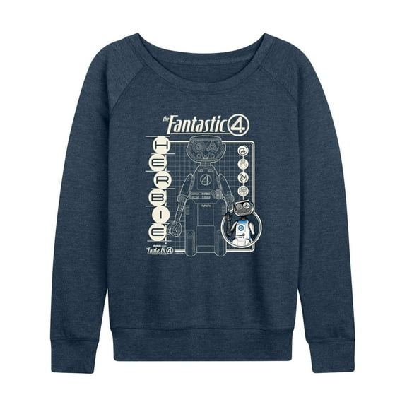 Marvel - Fantastic 4 Fantastic 4 Herbie Blueprint - Women's French Terry Long Sleeve Shirt