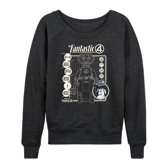 Marvel - Fantastic 4 Fantastic 4 Herbie Blueprint - Women's French Terry Long Sleeve Shirt