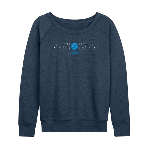 Marvel - Fantastic 4 Invisible Woman Lightweight French Terry Wide Neck Long Sleeve Graphic Shirt