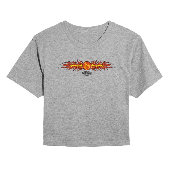 Marvel - Fantastic 4 Torch - Juniors Cropped Graphic T-Shirt