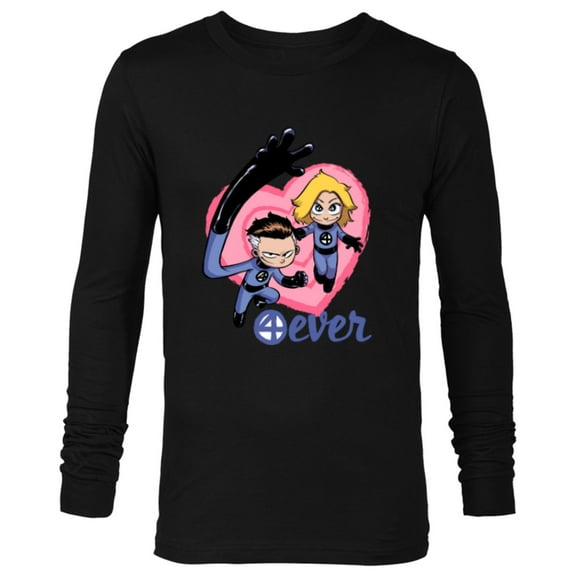 Marvel Fantastic 4Ever Heart Valentine's Day - Long Sleeve T-Shirt for Men - Customized-Black