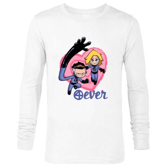 Marvel Fantastic 4Ever Heart Valentine's Day - Long Sleeve T-Shirt for Men - Customized-White
