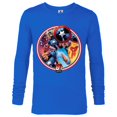 thumbnail image 1 of Marvel Fantastic Four Cap America 80th Anniversary Covers Standard - Long Sleeve T-Shirt for Men – Customized-Royal, 1 of 5