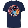 thumbnail image 1 of Marvel Fantastic Four Cap America 80th Anniversary Covers Standard - Short Sleeve Cotton T-Shirt for Adults - Customized-Navy, 1 of 5