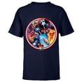 thumbnail image 1 of Marvel Fantastic Four Cap America 80th Anniversary Covers Standard - Short Sleeve T-Shirt for Kids – Customized-Navy, 1 of 5