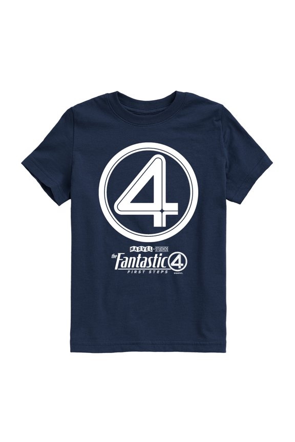 - Fantatic Four Circle Logo - Youth Boys Short Sleeve Graphic T-Shirt