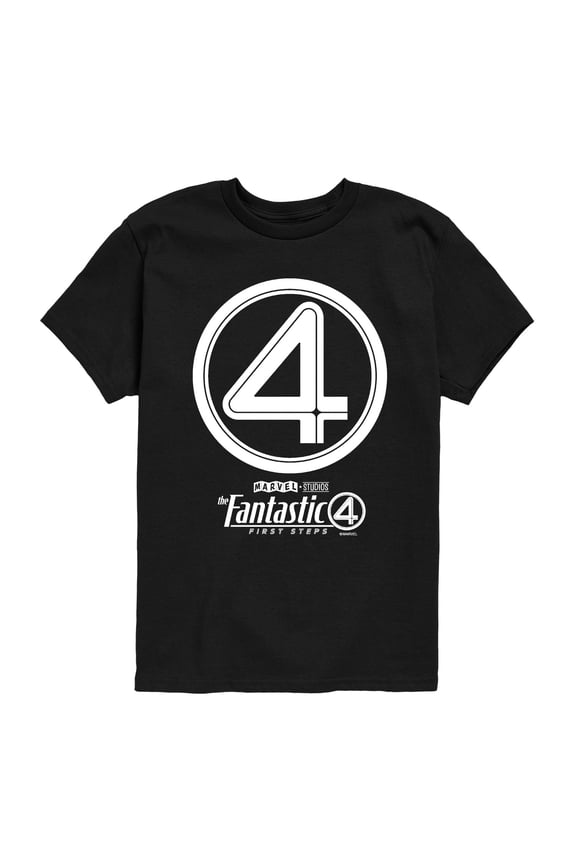 - Fantatic Four Circle Logo - Youth Boys Short Sleeve Graphic T-Shirt