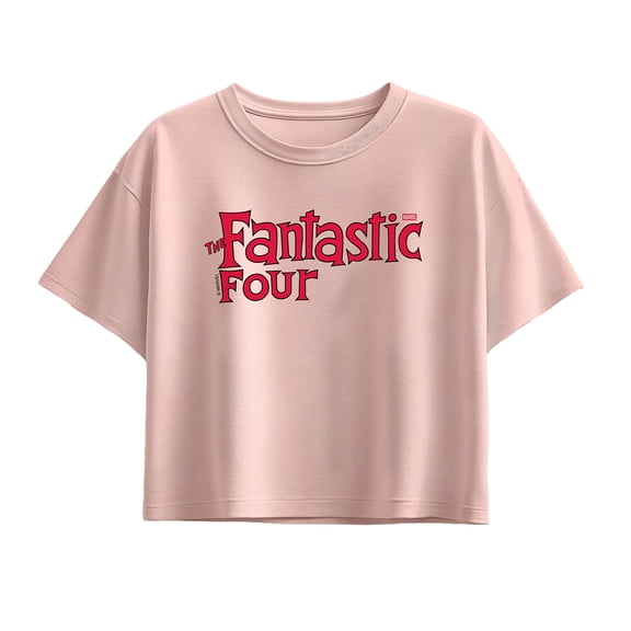 Fantastic Four - Classic Logo - Youth Girls Boxy T-Shirt