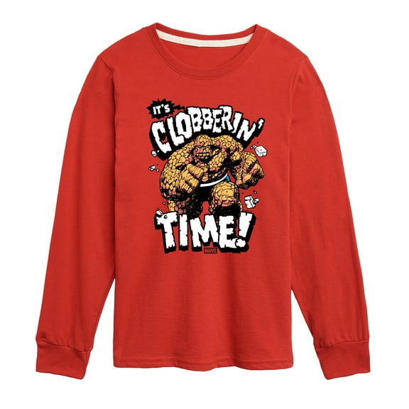 Fantastic Four - Clobberin Time - Youth Boys Long Sleeve Graphic T-Shirt