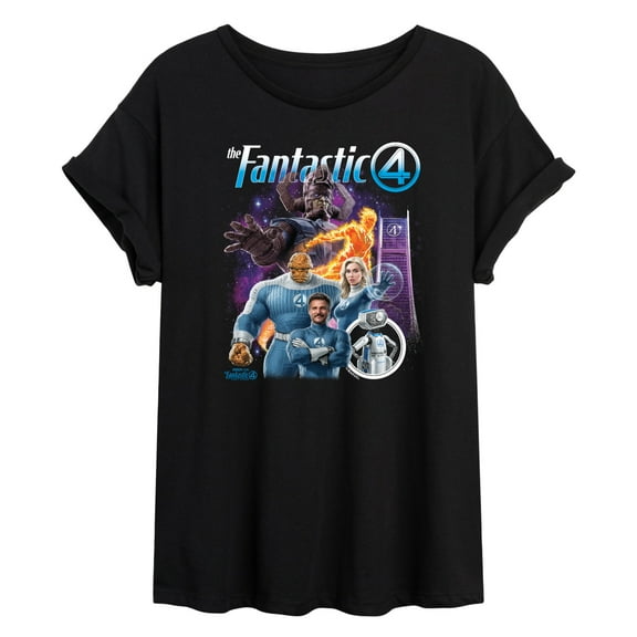 Marvel - Fantastic Four Collage - Women's Oversized Graphic T-Shirt