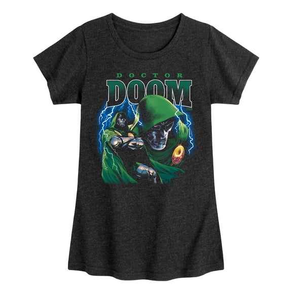 Marvel - Fantastic Four Dr. Doom Collage - Youth Girls Short Sleeve T-Shirt