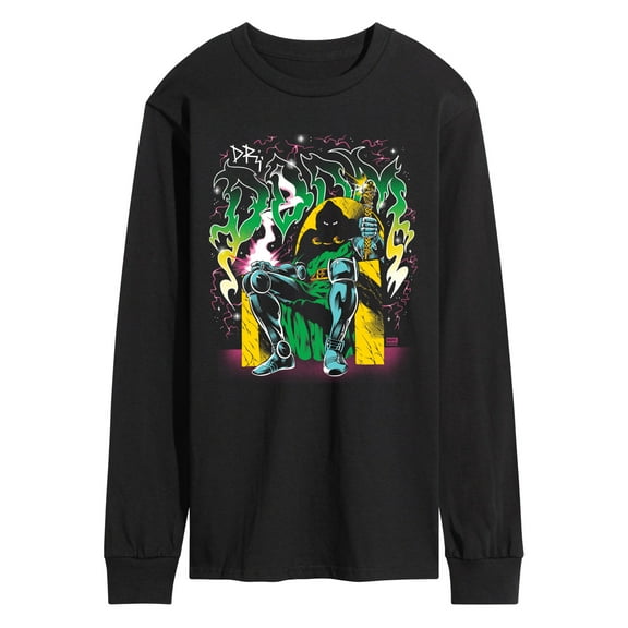 Marvel - Fantastic Four Dr Doom Metal - Men's Long Sleeve Graphic T-Shirt