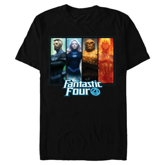 Marvel Fantastic Four Family Character Grid - Short Sleeve Blended T-Shirt for Adults - Customized-Black