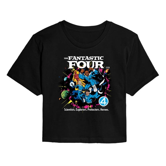 Marvel - Fantastic Four Fantastic 4 Galactus Comic - Juniors Cropped Graphic T-Shirt