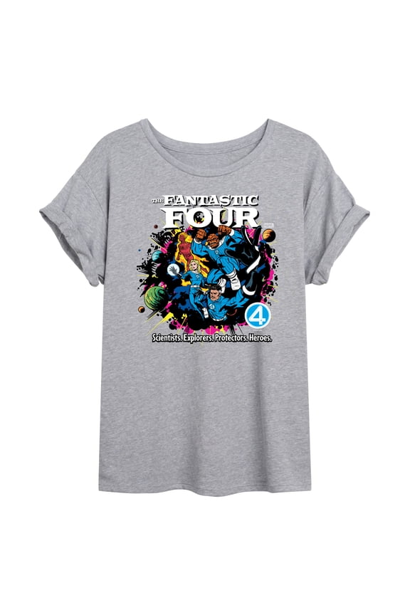 - Fantastic Four Fantastic 4 Galactus Comic - Women's Oversized Graphic T-Shirt