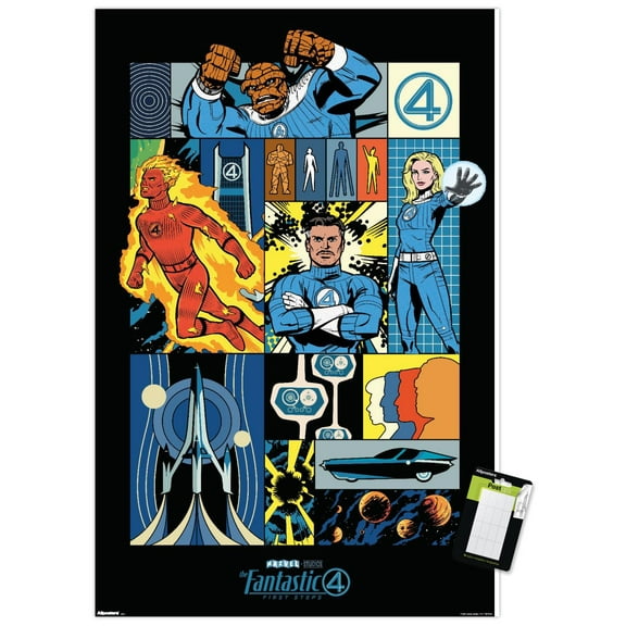 Marvel Fantastic Four: First Steps (2025) - Comic Panel Wall Poster, 22.375" x 34"