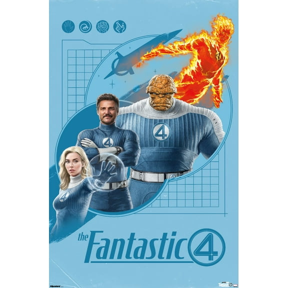 Marvel Fantastic Four: First Steps (2025) - First Family Wall Poster, 22.375" x 34"